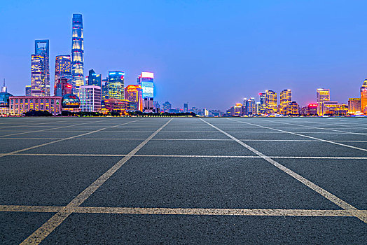 道路地面和上海建筑
