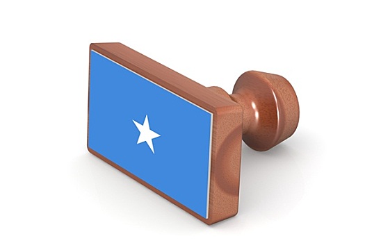 木质,图章,索马里,旗帜