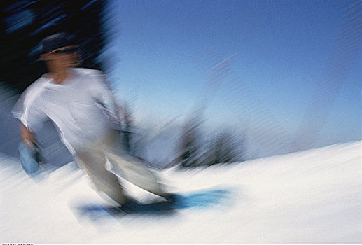 模糊,滑雪板玩家,山峦,不列颠哥伦比亚省,加拿大