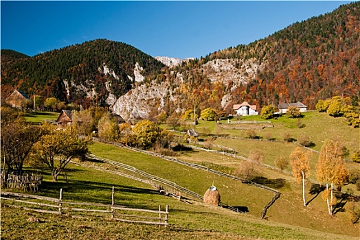 乡村,风景,罗马尼亚