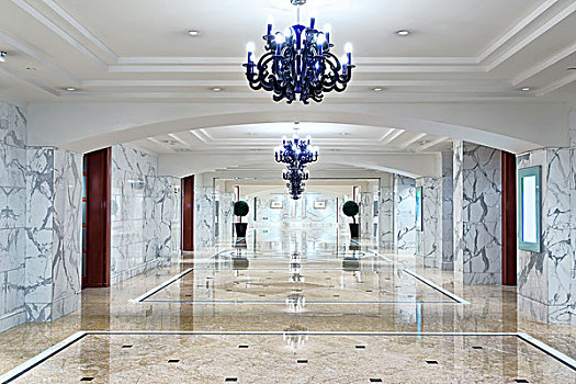豪华酒店,走廊,室内,优雅,装饰