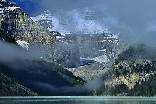 冰河,湖岸,路易斯湖,班芙国家公园,艾伯塔省,加拿大