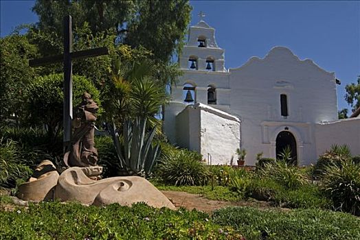 大教堂,雕塑,正面,圣地亚哥,加利福尼亚,美国