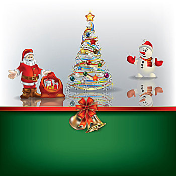 圣诞节,背景,雪人,树