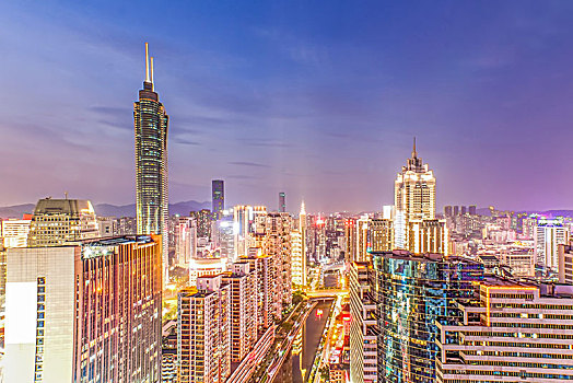深圳城市夜景天际线