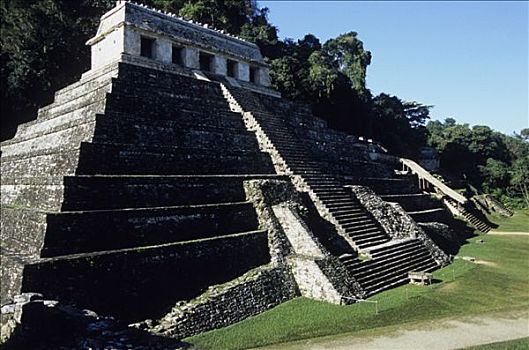 墨西哥,恰帕斯,帕伦克,碑铭神庙