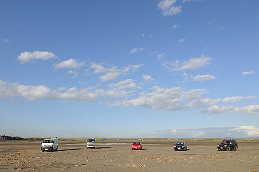 汽车,海滩