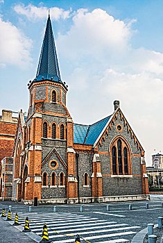 教堂,城市,上海,中国