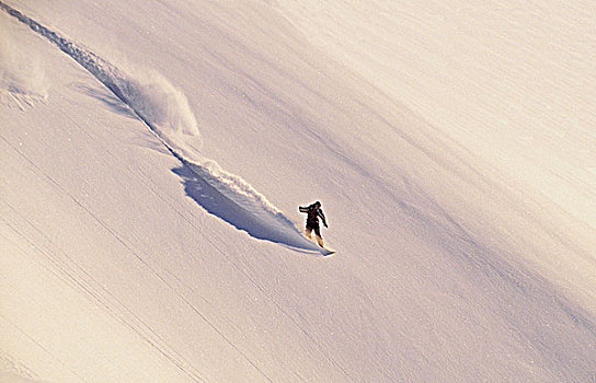 滑雪板玩家,边远地区,海岸,山峦,不列颠哥伦比亚省,加拿大