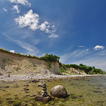 峻岸,波罗的海,自然,海滩,靠近,地区,西北地区,梅克伦堡,北德