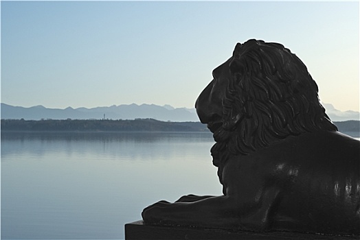 狮子,雕塑,阿尔卑斯山