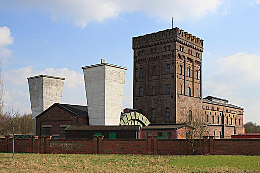 塔,高处,一个,煤矿,汉诺威,波鸿,德国