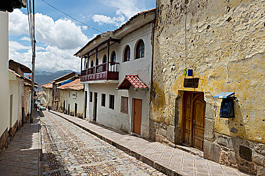 狭窄街道,库斯科,秘鲁