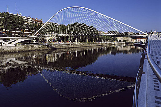 桥,河,毕尔巴鄂,西班牙