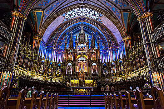 坛,圣母大教堂,蒙特利尔,魁北克,加拿大