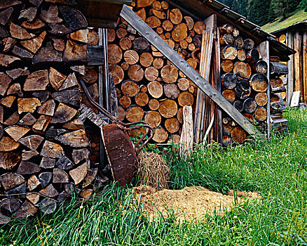 木堆,山谷,奥地利