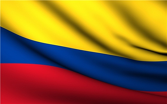飞,旗帜,哥伦比亚,国家,收集
