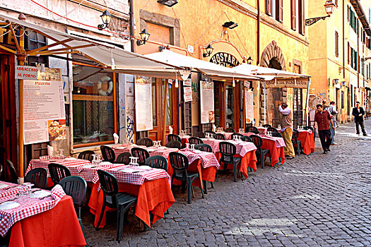 空椅子,桌子,街道,边界,罗马,拉齐奥,意大利