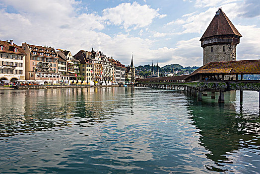 水塔,琉森湖,瑞士