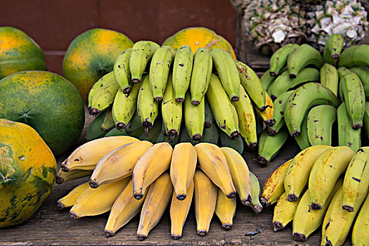 英国,汤加,岛屿,市场,黄色,绿色,香蕉,大幅,尺寸