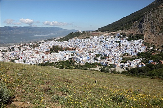 城镇,舍夫沙万,山,摩洛哥