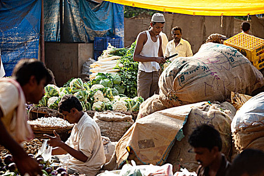 菜市场,市场,果阿,印度