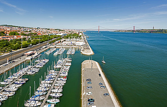 风景,纪念建筑,发现,俯视,航行,港口,里斯本,地区,葡萄牙,欧洲