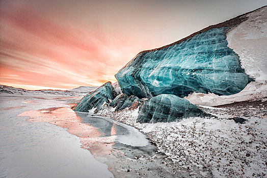 冰碛,中心,斯匹次卑尔根岛,斯瓦尔巴特群岛,挪威