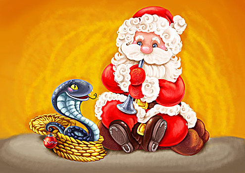 圣诞老人,耍蛇