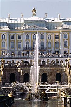 宫殿,彼得宫,彼得斯堡,俄罗斯