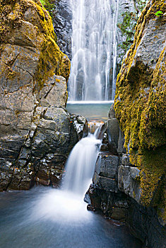 溪流,瀑布,尤姆瓦国家森林公园,俄勒冈,美国