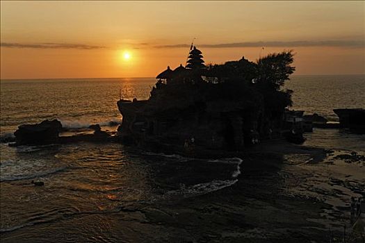 日落,庙宇,巴厘岛,印度尼西亚