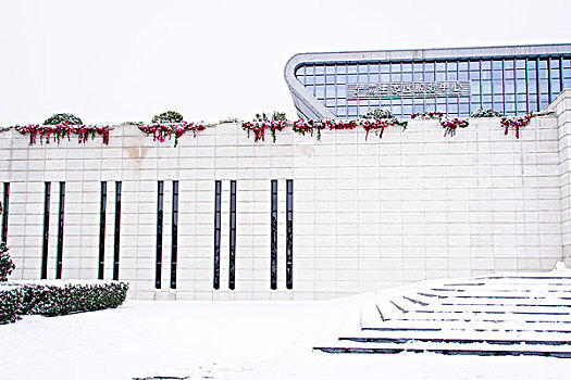 城市雪景