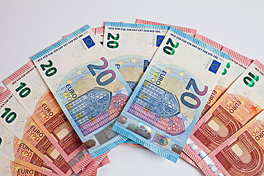 扇子,钞票,20欧元,欧元