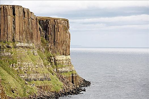 悬崖,水,斯凯岛,苏格兰