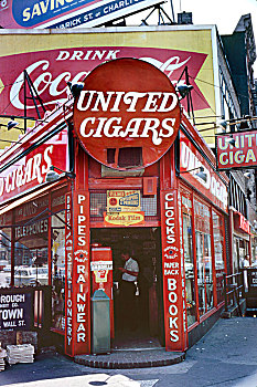 角,雪茄,店,格林威治村,纽约,美国,八月,零售,商店,历史