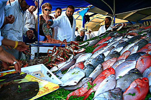 鱼肉,出售,餐馆,苏维拉,摩洛哥