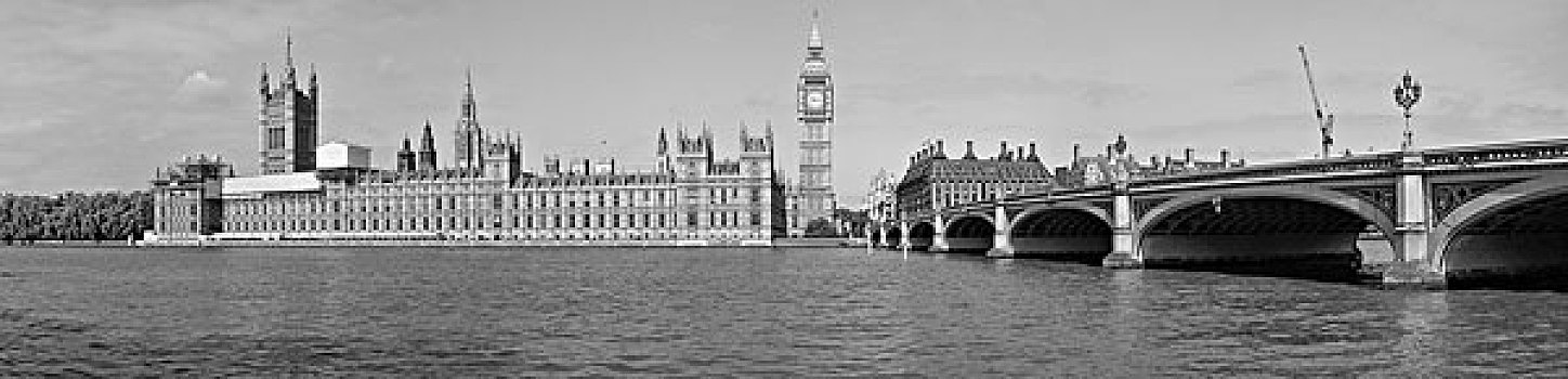 黑白,风景,伦敦