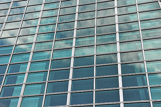 现代,玻璃墙,摩天大楼
