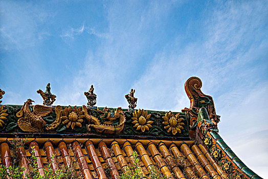 北岳恒山寺院造型优美房檐