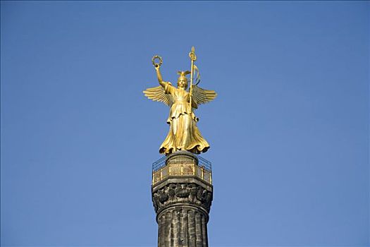 雕塑,罗马,胜利,女神,维多利亚,柱子,大,星,柏林,德国,欧洲
