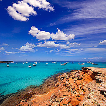 福门特拉岛,海滩,一个,最好,世界,靠近,伊比萨岛
