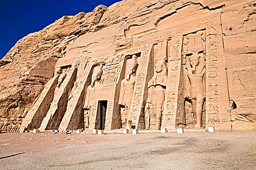 哈索尔神庙,小,庙宇,阿布辛贝尔神庙,埃及