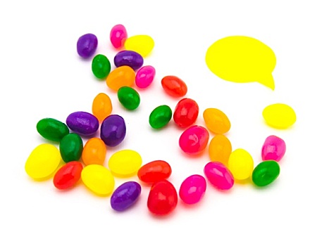 彩色,气球,胶质软糖,白色背景