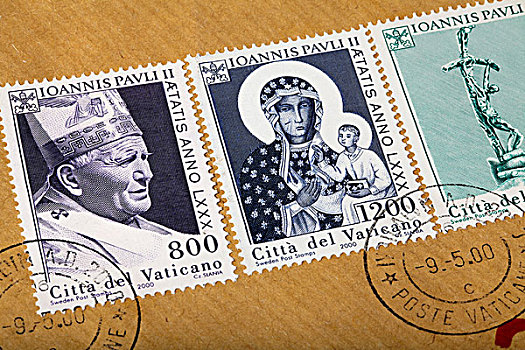 梵蒂冈,约翰保罗,2,世,黑色,圣母玛利亚,琴斯托霍瓦,十字架,意大利,欧洲