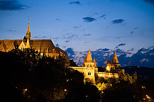 匈牙利,布达佩斯,棱堡,马提亚斯教堂,城堡,山