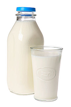 瓶子,玻璃,牛奶