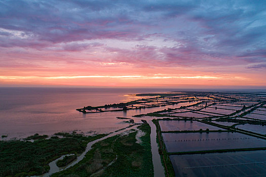 淮河入洪泽湖口风光