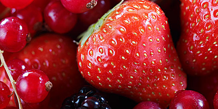 草莓,夏天,浆果