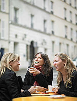 女人,咖啡,街边咖啡厅